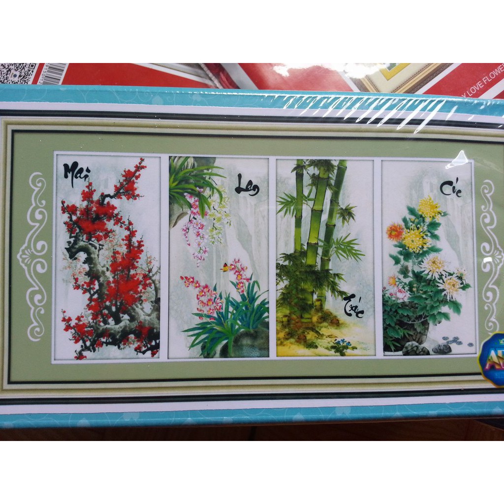 Tranh đính đá tứ quý DF143
