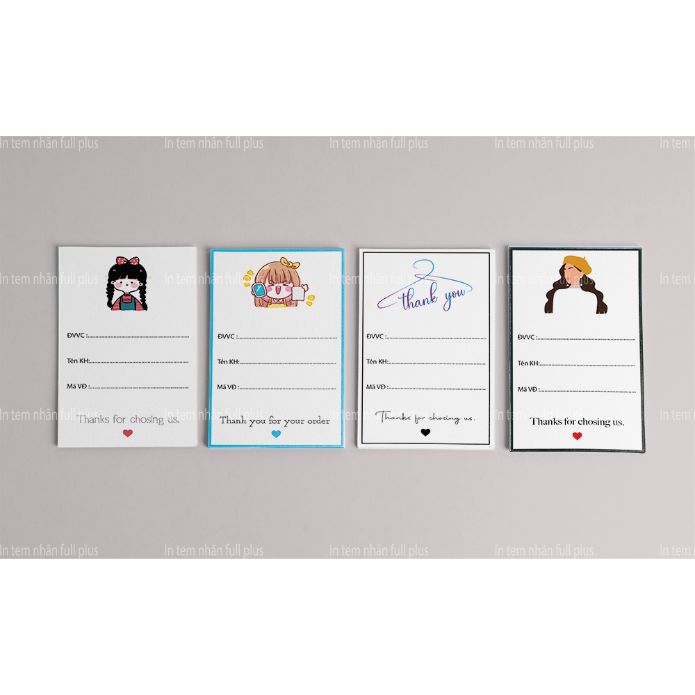 [ Sẵn ] Tem Dán Thank You, Ghi Mã Đơn Hàng, Keo Dán Sẵn Siêu Tiện Lợi