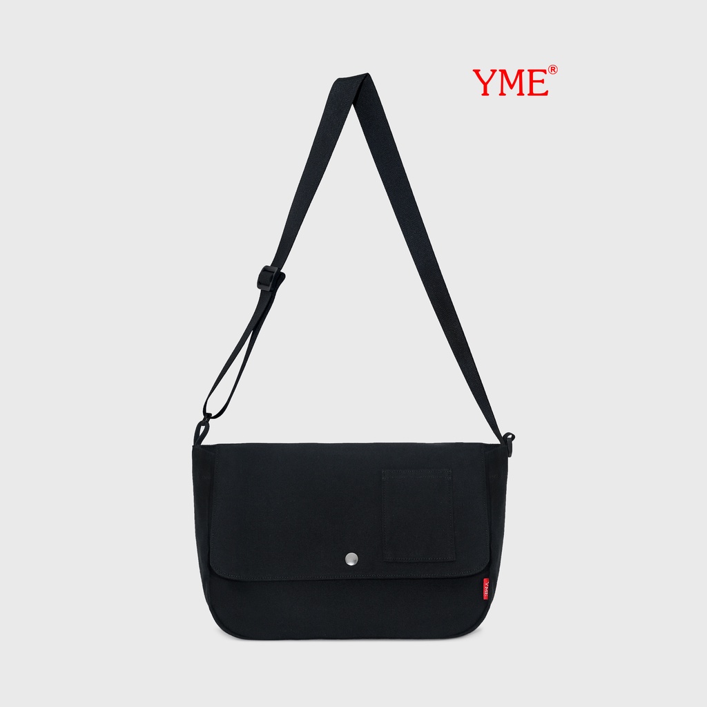 Túi tote đeo chéo Unisex nam nữ YME vải canvas cao cấp có khóa miệng YSB03D