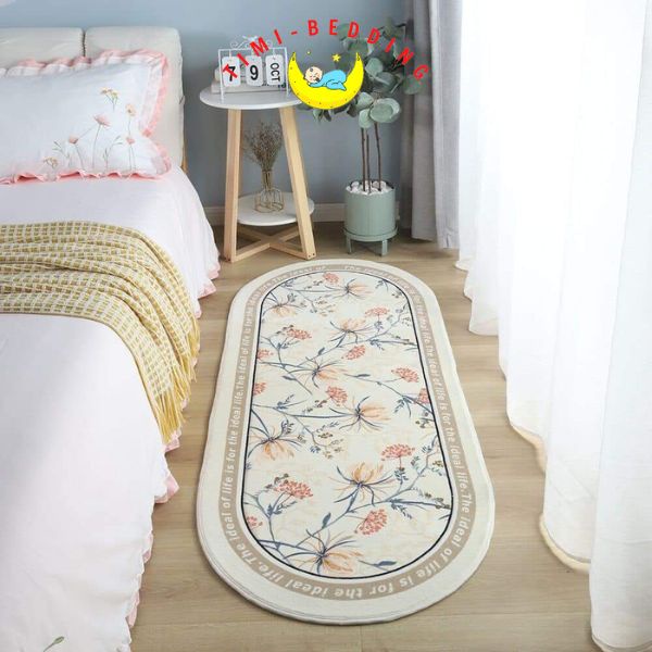 Thảm phòng ngủ – Thảm chân giường hình thú, họa tiết đáng yêu kích thước 50x120cm – Timibedding