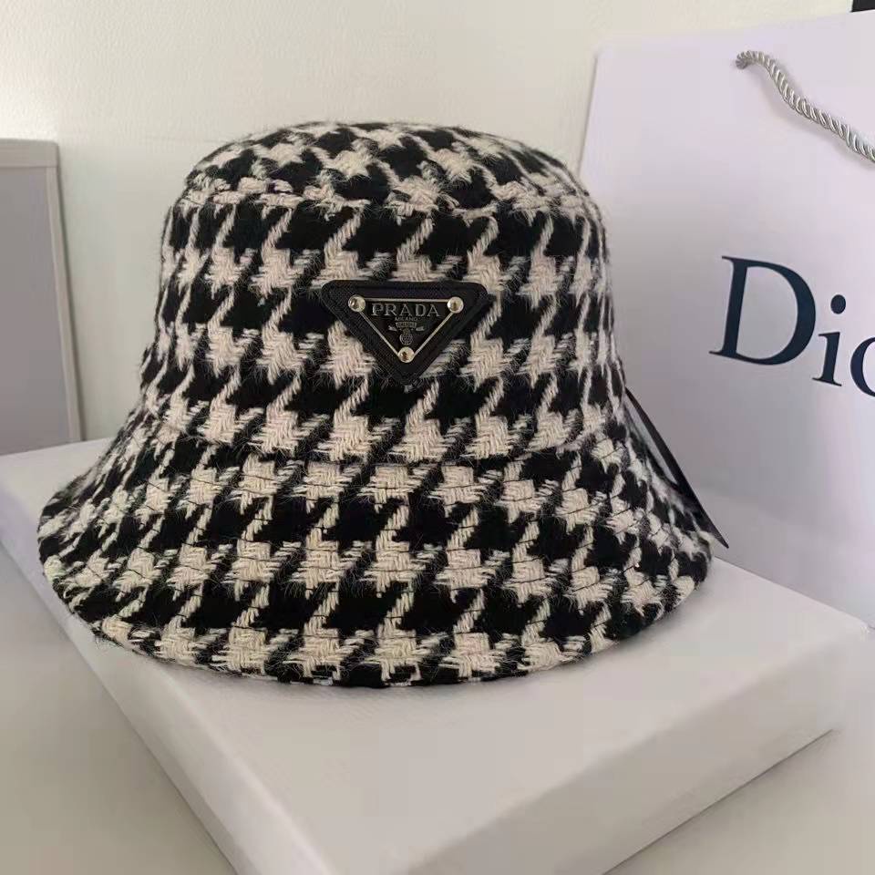 Nón Bucket Prada Thời Trang Thu Đông Phong Cách Hàn Quốc Cho Nữ