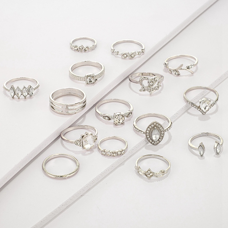 Set Nhẫn Đeo Tay Kim Loại Phong Cách Bô-Hem Cho Nữ