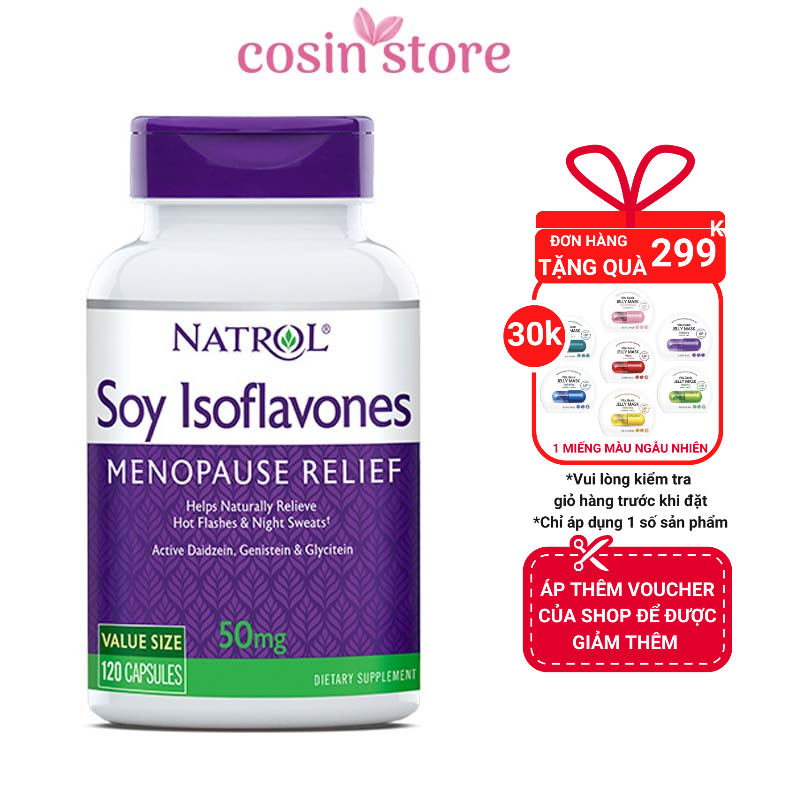 Viên Uống Mầm Đậu Nành Natrol Soy Isoflavones 50mg Cho Nữ 120 viên
