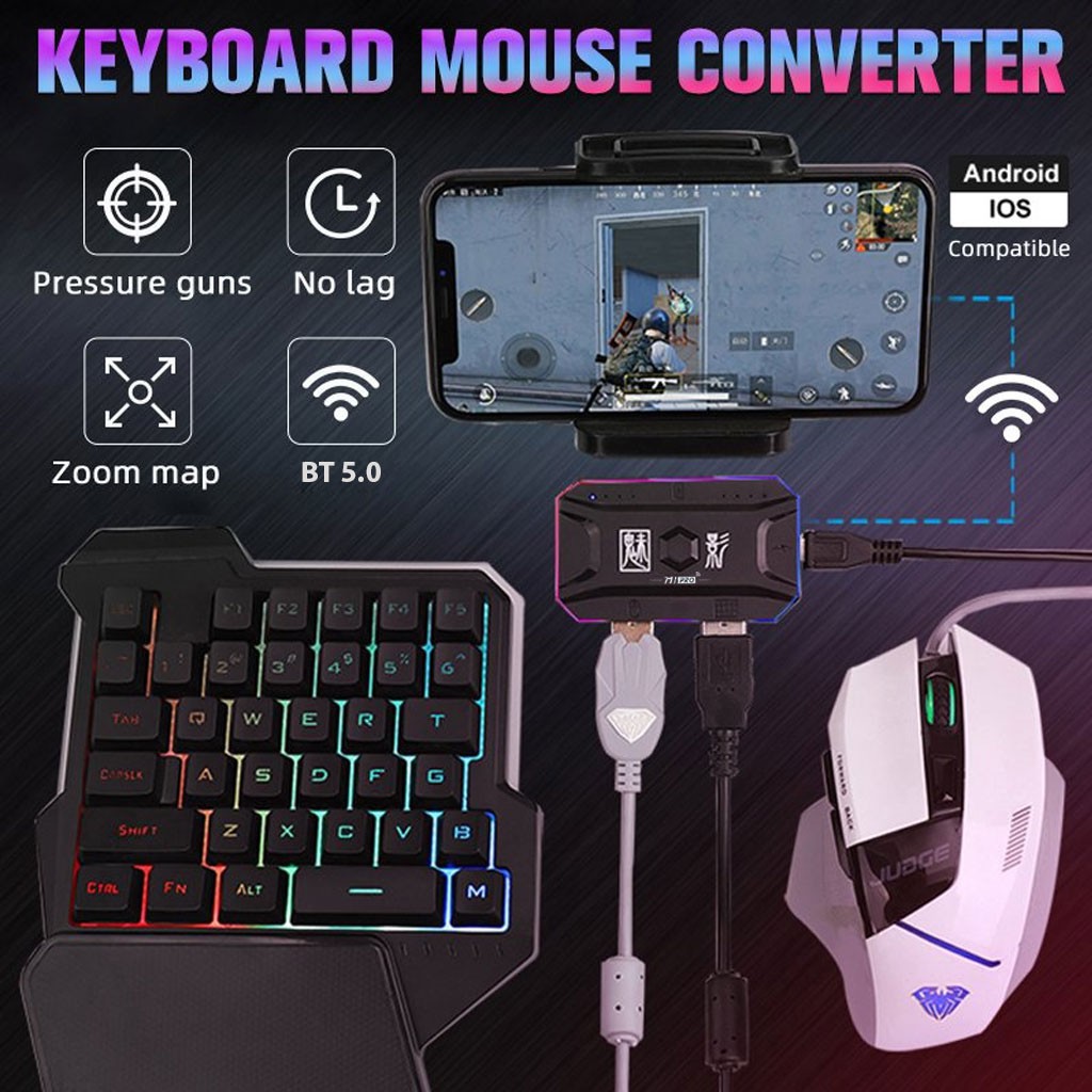 Meiying M1 Pro - bộ chuyển đổi bàn phím chuột chơi PUBG Mobile, Free Fire, COD hỗ trợ cả chip MediaTek -Dc4333C4 | BigBuy360 - bigbuy360.vn