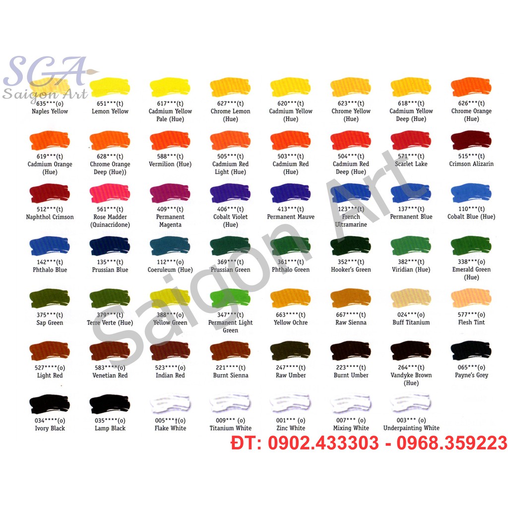 Sơn dầu Anh DALER ROWNEY dòng GRADUATE tuýp 200ml