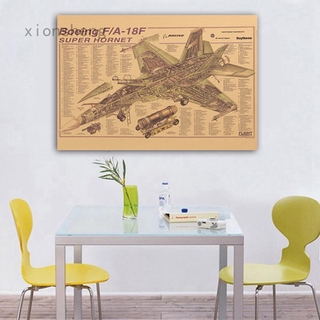 Tấm Áp Phích Hình Chiến Binh Baihuijianzhu Boeing FA18F Trang Trí