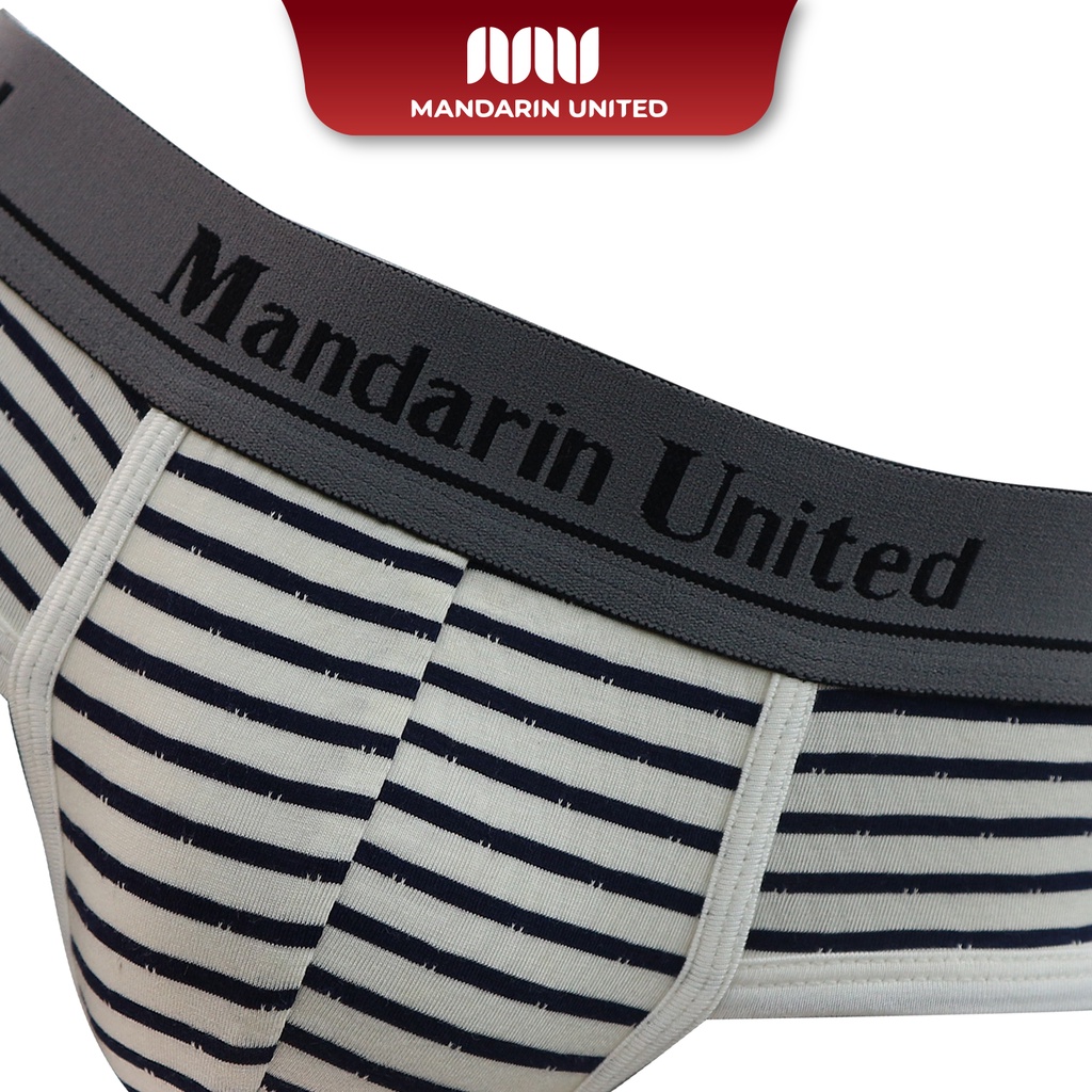 Quần lót nam MANDARIN UNITED sịp tam giác kẻ chất liệu cotton thấm hút tuyệt đối - 0221