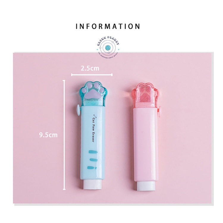 Tẩy bút chì vặn Hình chân mèo dễ thương