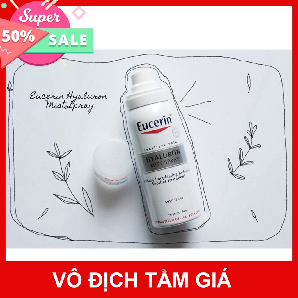 [CHÍNH HÃNG] Xịt khoáng cấp ẩm Eucerin Hyaluron Mist Spray 50ml - 66858