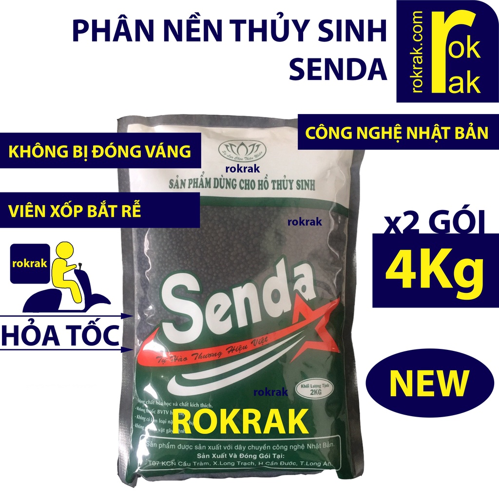 Phân nền Senda  ROKRAK giá rẻ cho hồ thủy sinh SX công nghệ Nhật