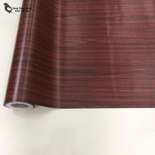 [ 100cm x 120cm ] Decal vân gỗ nâu đỏ - có keo