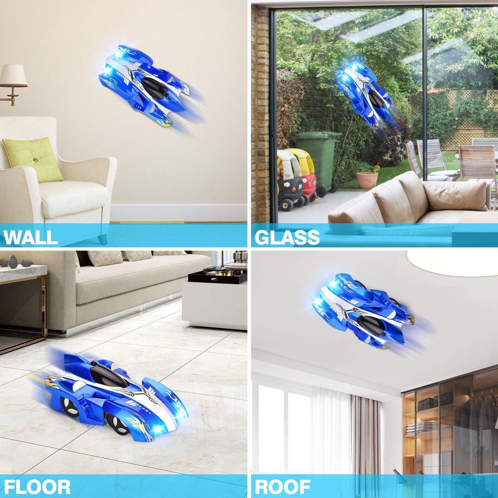 Bộ đồ chơi xe leo tường điều khiển từ xa cao cấp cho bé