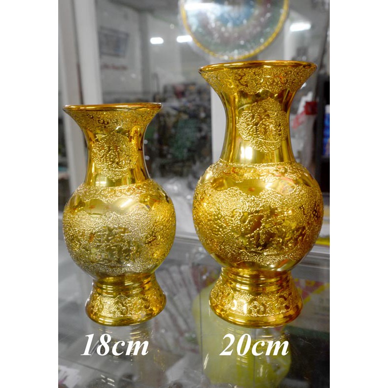 Bình hoa thờ cúng kim sa vàng