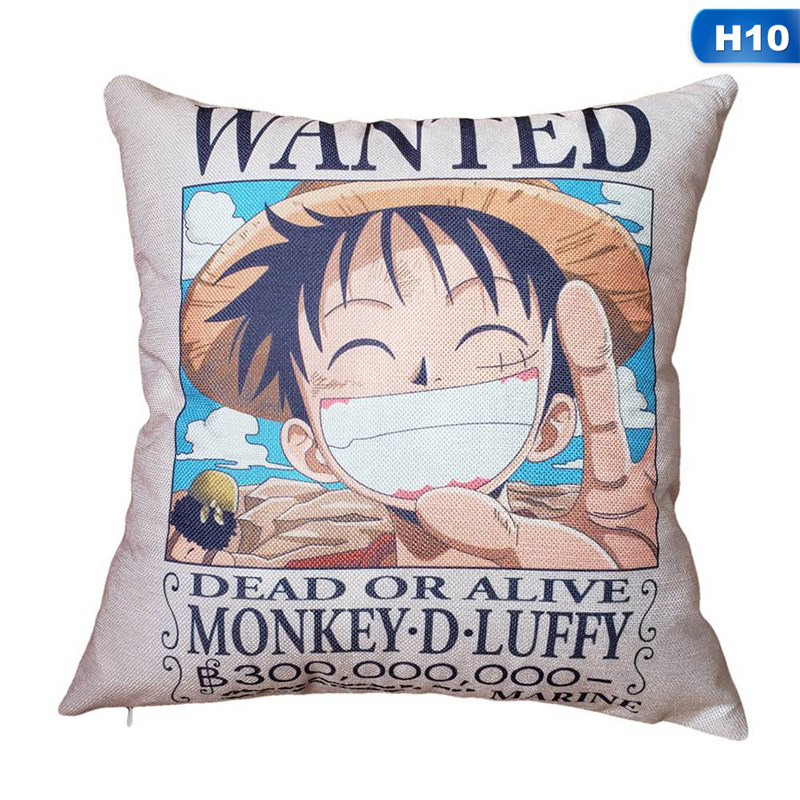 Áo Gối Vuông In Hình Nhân Vật One Piece