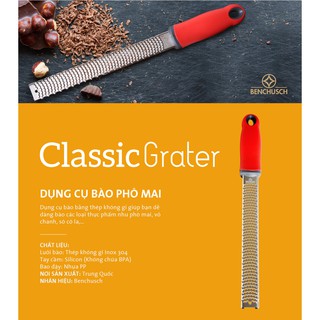 Dụng Cụ Bào Phô Mai Benchusch - Thép Không Gỉ Inox 304 Bền Bỉ