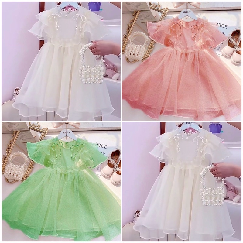 Đầm Công Chúa Bé Gái, Váy Công Chúa Cực Ngọt Ngào Xinh Lung Linh Cho Bé, Size Từ 9-25Kg