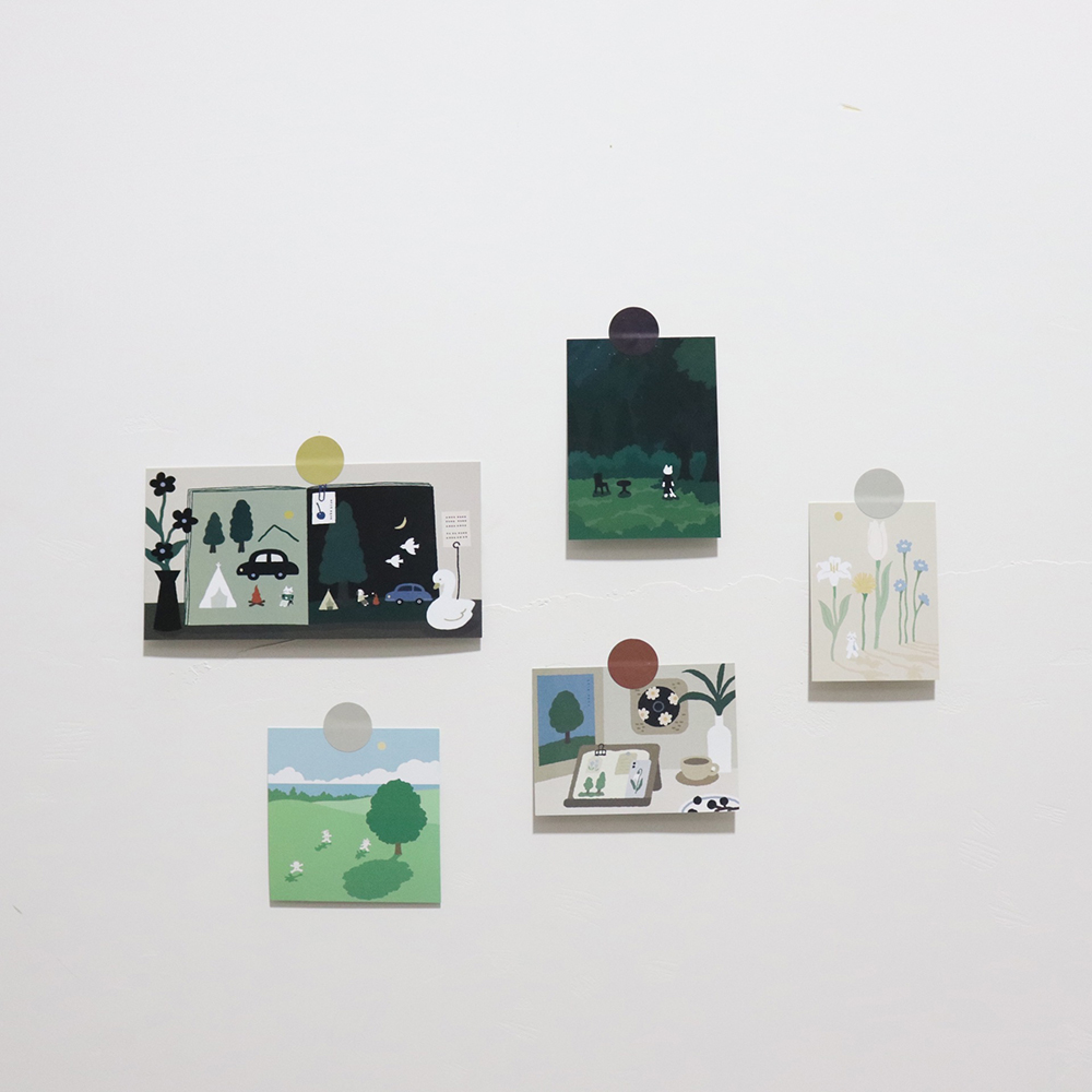 Set 9 Thẻ Hình Trang Trí Phong Cách Rừng Cây Độc Đáo