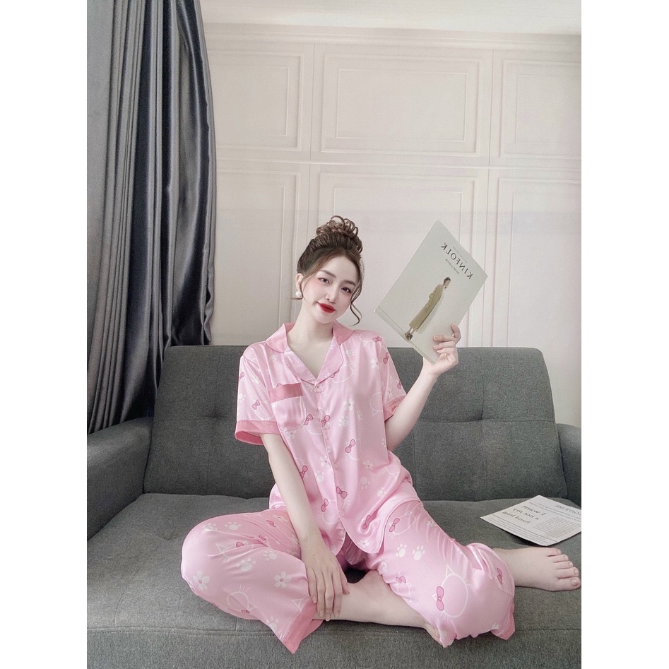 [HÀNG THẬT 100%] 💖💖💖Bộ đồ Pijama lụa - Bộ lụa hoạ tiết mát lịm [HÀNG SIÊU ĐẸP] | BigBuy360 - bigbuy360.vn