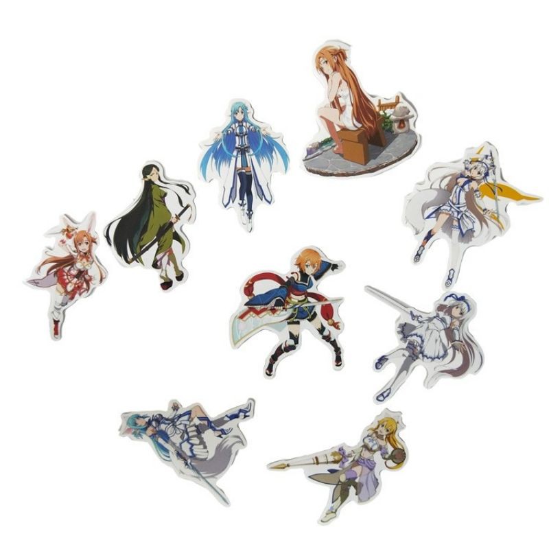 miếng dán sticker anine Sword Art Online trọn bộ 50 miếng-hình in rõ nét siêu đẹp