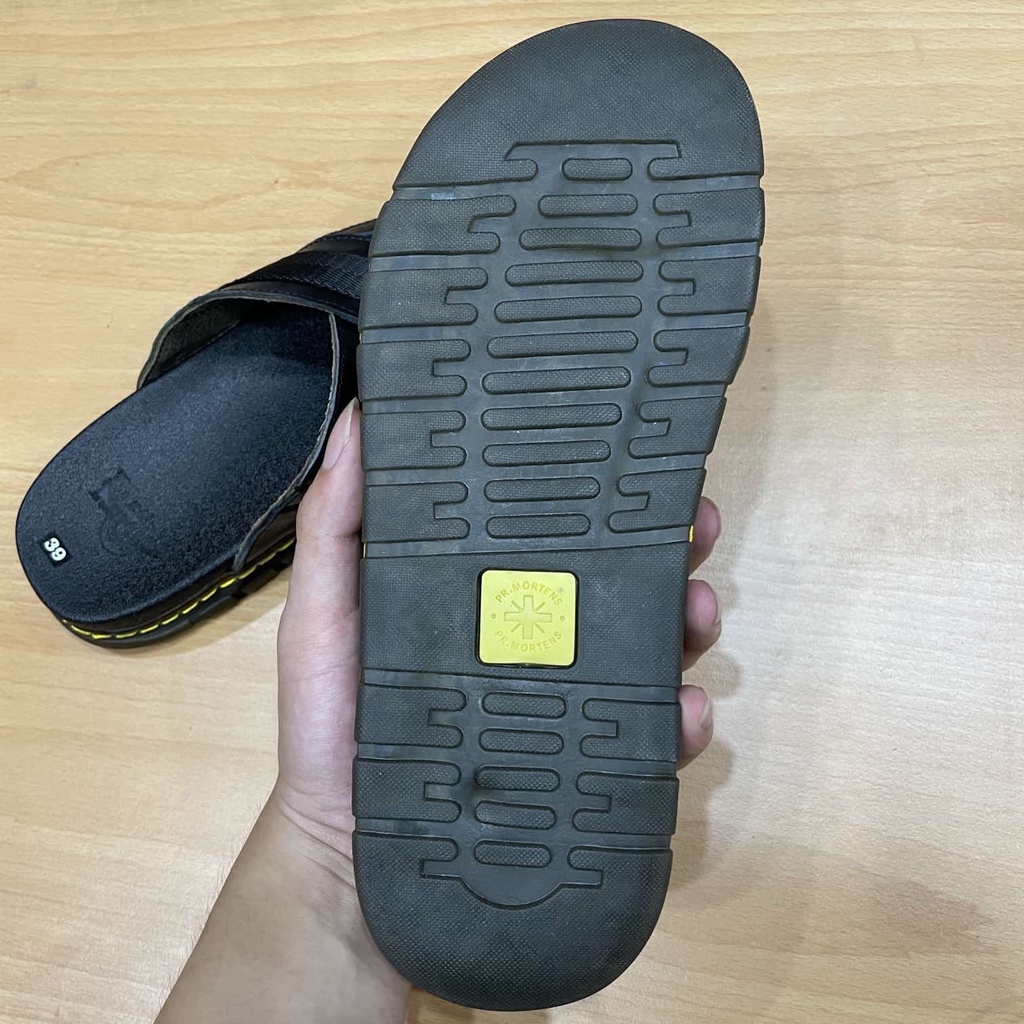 Dép nam quai ngang chéo da bò