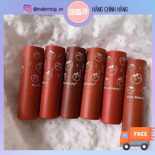 Set 6 Son Thỏi Lì Kiss Beauty Strawberry Fullsize