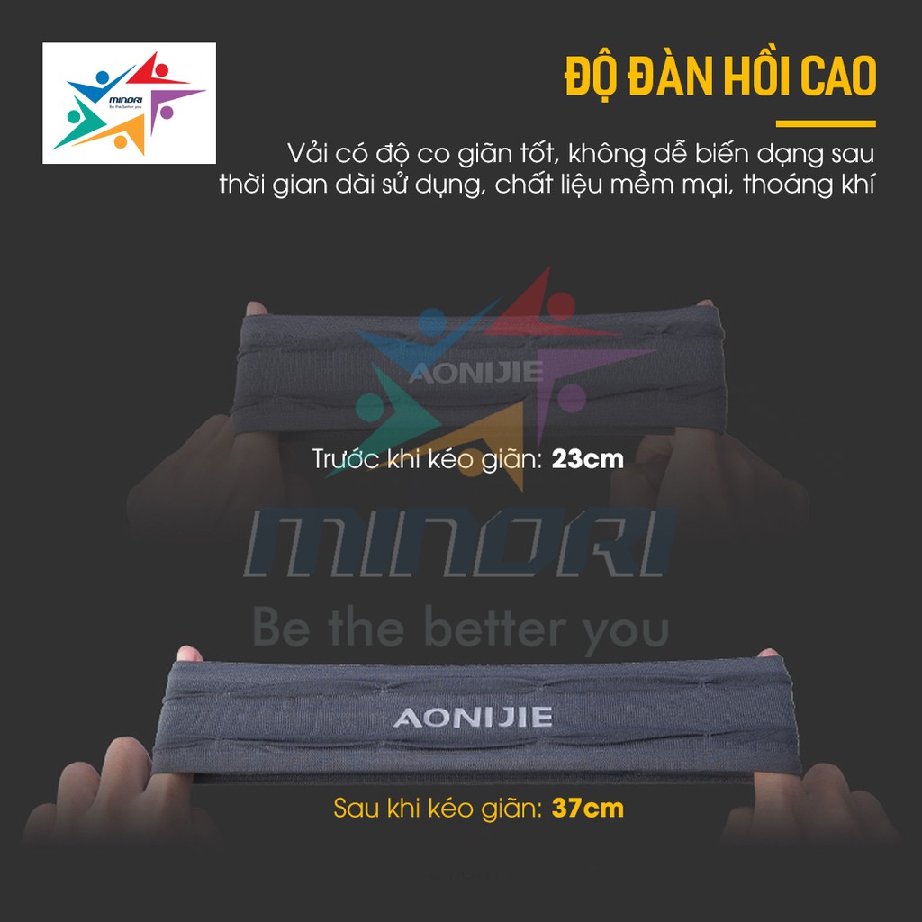 Băng Đô Chặn Mồ Hôi Siêu Thấm Hút Cao Cấp Nhiều Màu Aonijie E4086