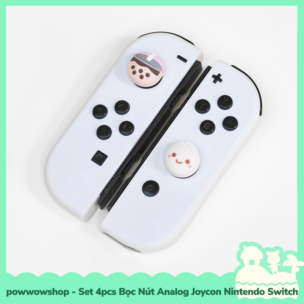 [Sẵn VN - Hỏa Tốc] Set 4pcs Bọc Nút Cần Xoay Analog Joycon Cho Máy Game Nintendo Switch / Lite / Oled Cute Baobao &amp; Ghos