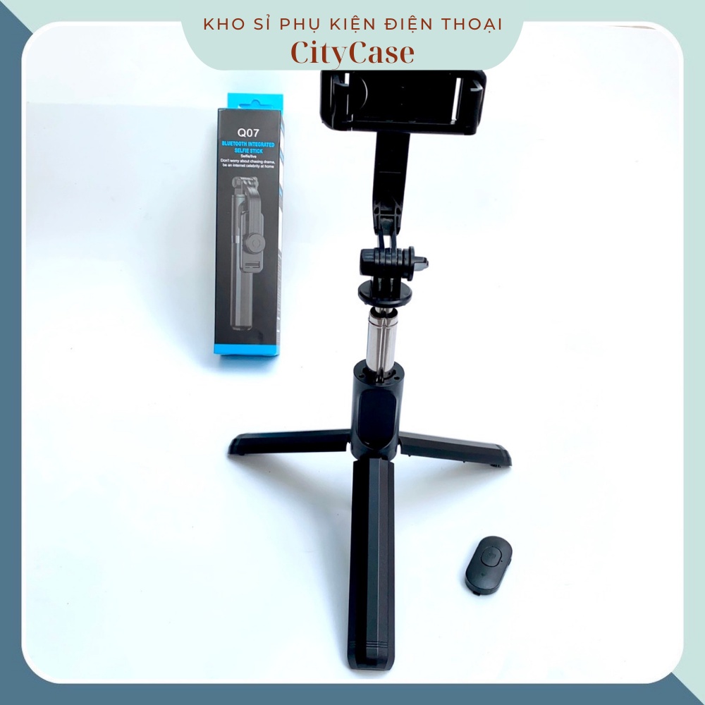 Gậy Chụp Ảnh Q07 Bluetooth Selfie Kèm Điều Khiển Từ Xa Remote, Gậy Tự Sướng 3 Chân Đa Năng - Xoay điện thoại 360 độ