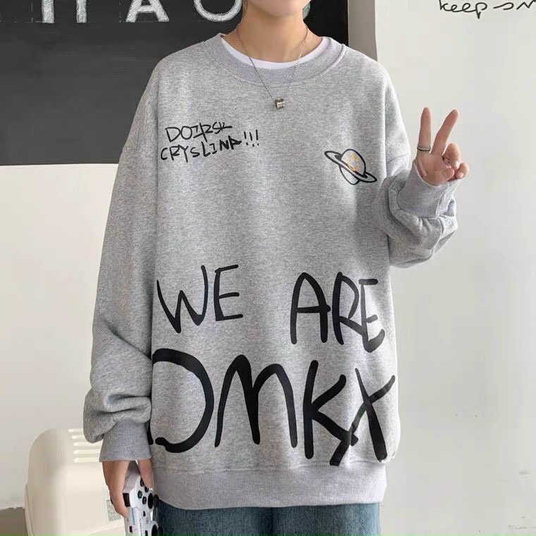 Áo Sweater mùa đông logo hành tinh WE ARE OMKX siêu ngầu