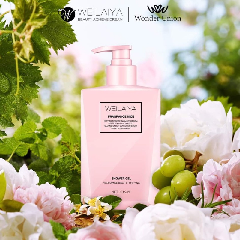 Weilaiya Sữa tắm dưỡng trắng da 312ml (Không kèm sản phẩm test)