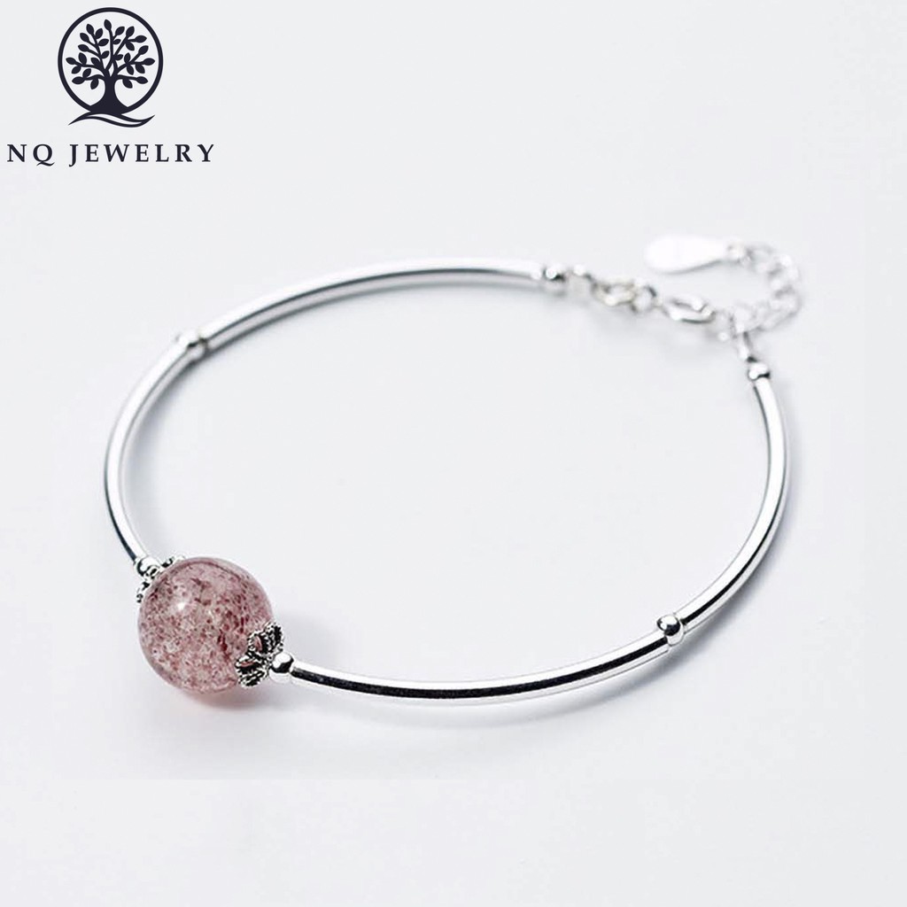 Lắc bạc phối hạt T.A dâu - NQ Jewelry