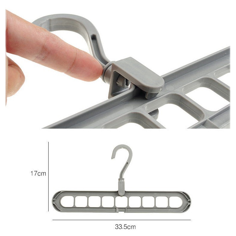 Móc Treo Quần Áo 9 Lỗ Thông Minh Đa Năng Tiện Dụng