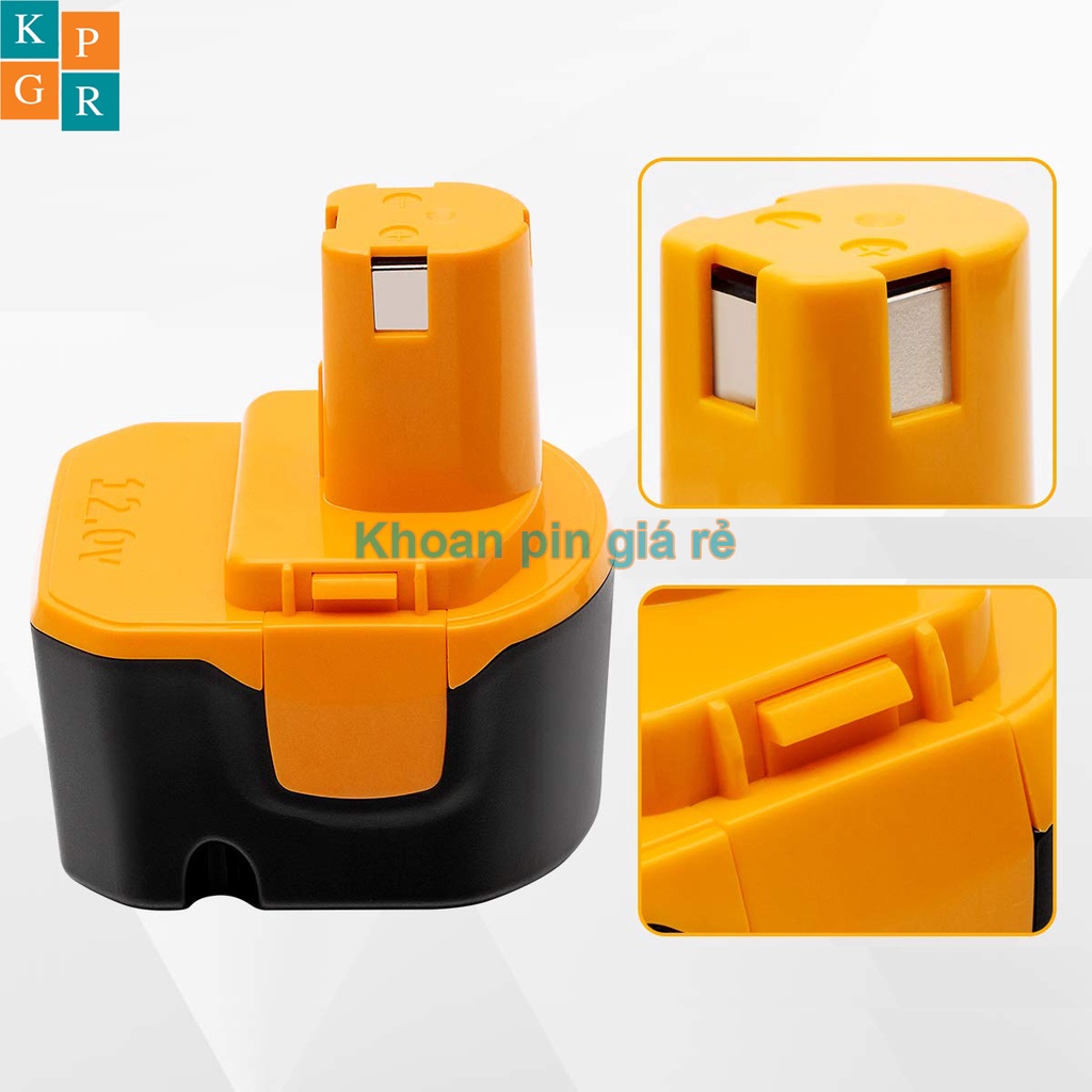 KPGR Vỏ pin Ryobi 12v chứa được 6 cell 18650 và mạch bảo vệ
