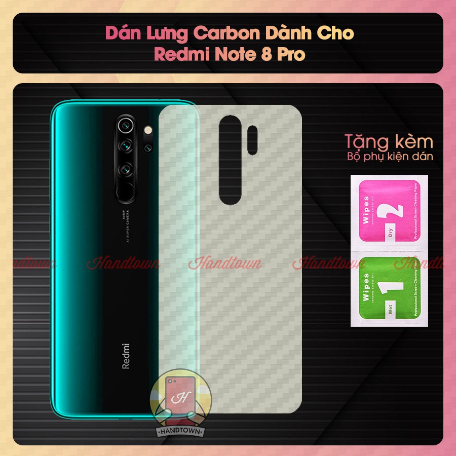 Miếng dán lưng cacbon Xiaomi Redmi Note 8 Pro