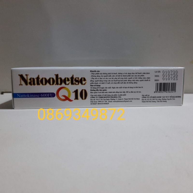 Hoạt huyết dưỡng não NATTO BEST Q10 - NATOOBETSE Q10 - NATTOKINASE 600FU ngăn ngừa nguy cơ tai biến mạch máu não