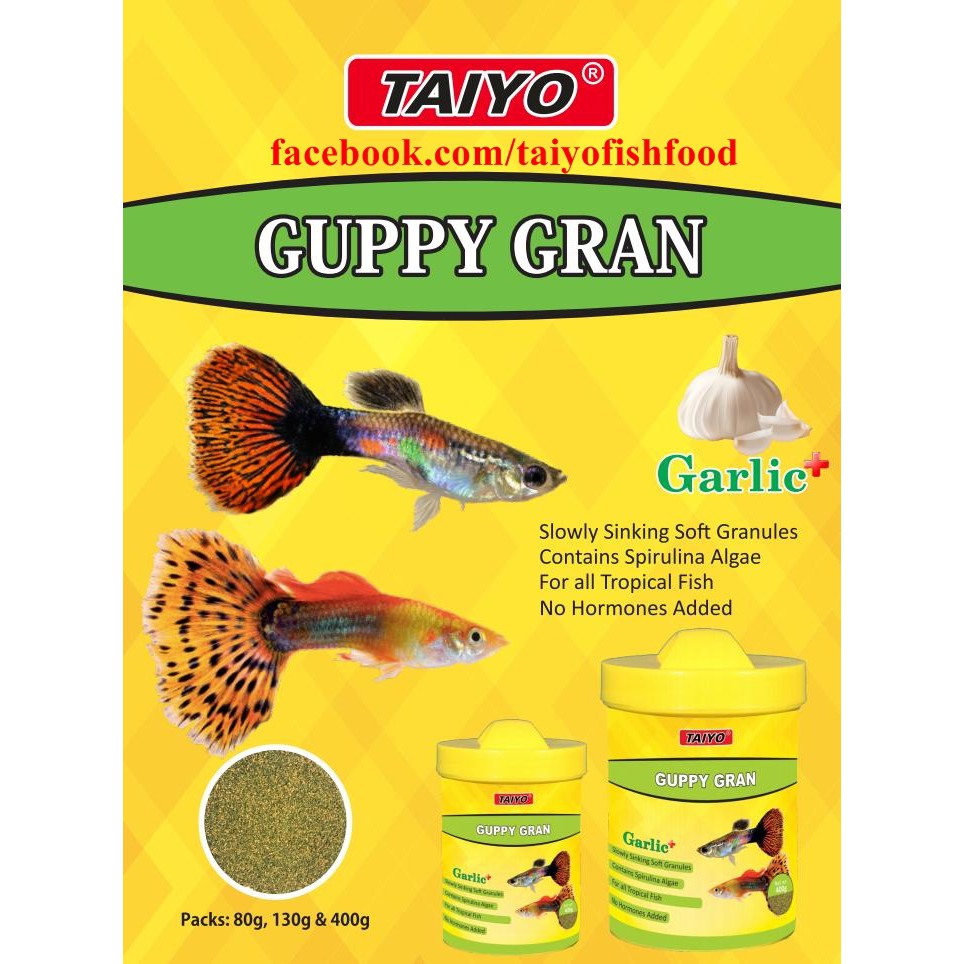 T46 - TAIYO GUPPY GRAN 80g- Thức ăn hàng ngày dành cho cá bảy màu và các loại cá nhỏ khác