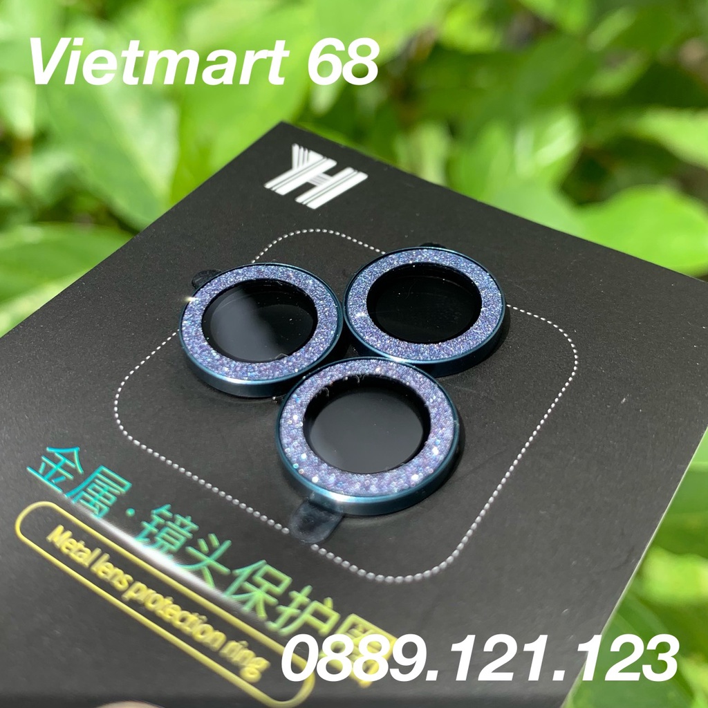 Bộ 3 Vòng Kim Tuyến Bảo Vệ Camera Cho iPhone 12Pro, 12Pro Max, 13Pro-PRM  - Chống Bụi, Hạn Chế Vân Tay - Siêu Sang Chảnh