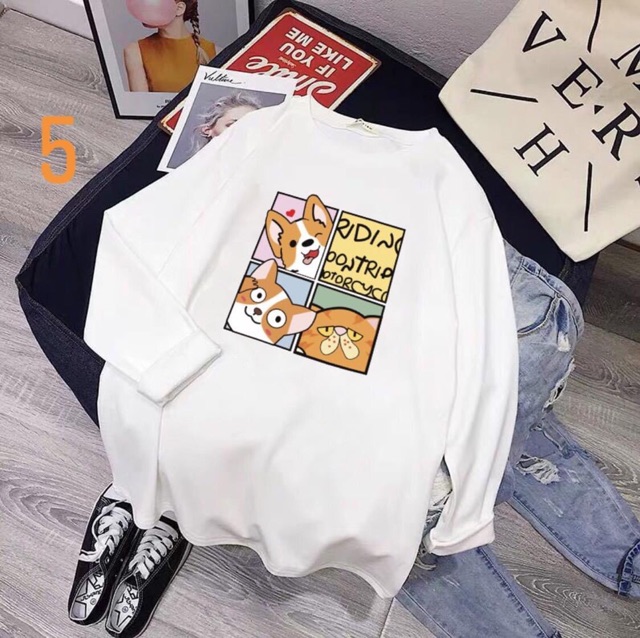 [1-9] ÁO THUN TRẮNG DÀI TAY HÌNH | BigBuy360 - bigbuy360.vn