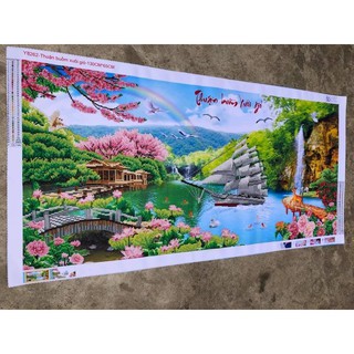 [Giam gia] tranh đính đá thành phẩm Thuận buồm xuôi gió