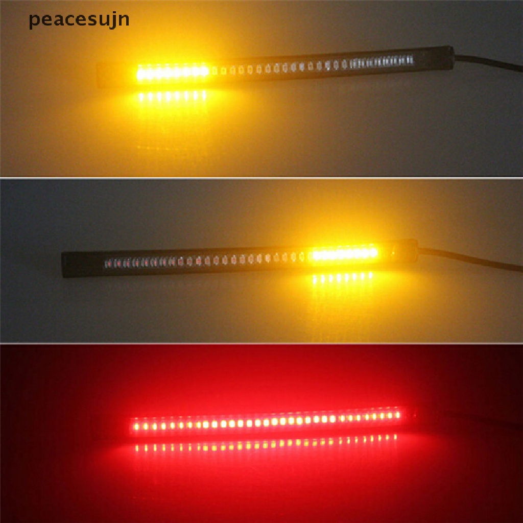 (hot*) led motorcycle atv tail brake stop turn signal strip light waterproof lamp bar peacesujn