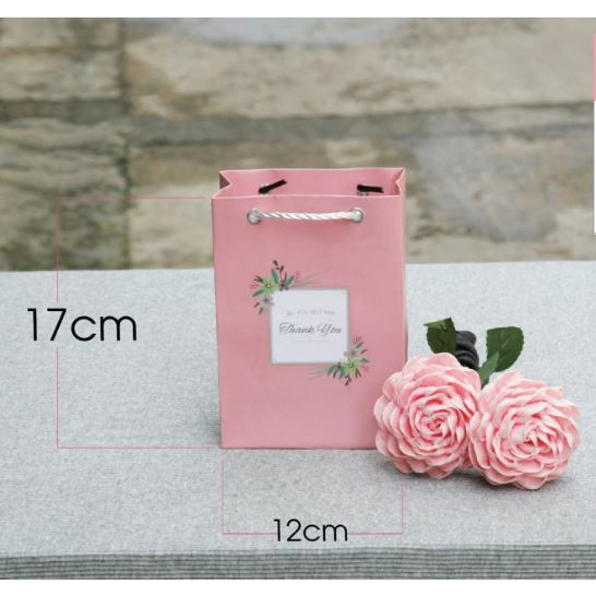 Túi giấy (mẫu 8) quà tặng trắng đựng quà đựng quần áo các loại size 17x12x7 cm