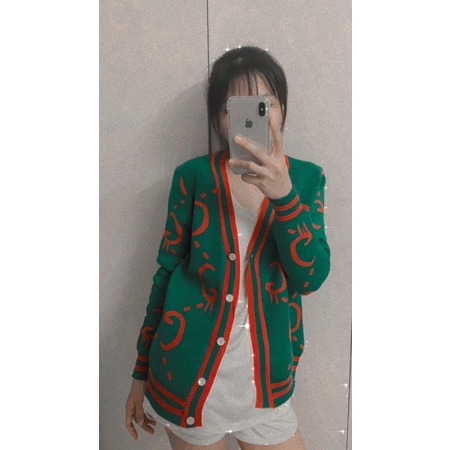 Áo Cadigan Len hoạ tiết hàng QC Freesz