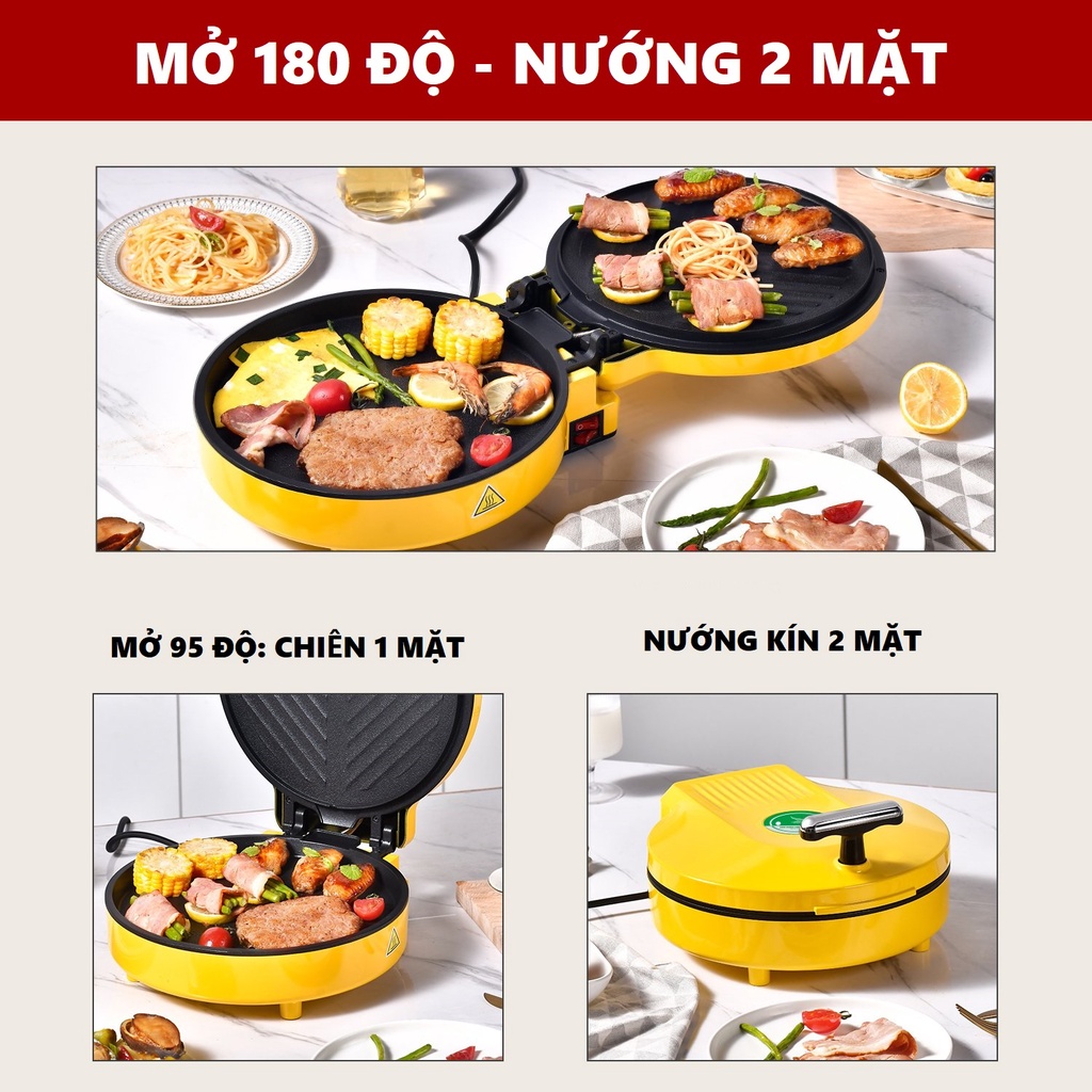 Máy kẹp nướng bánh mì, ép nướng bánh mỳ dài làm đồ ăn sáng và kinh doanh Chính hãng CÁT Á