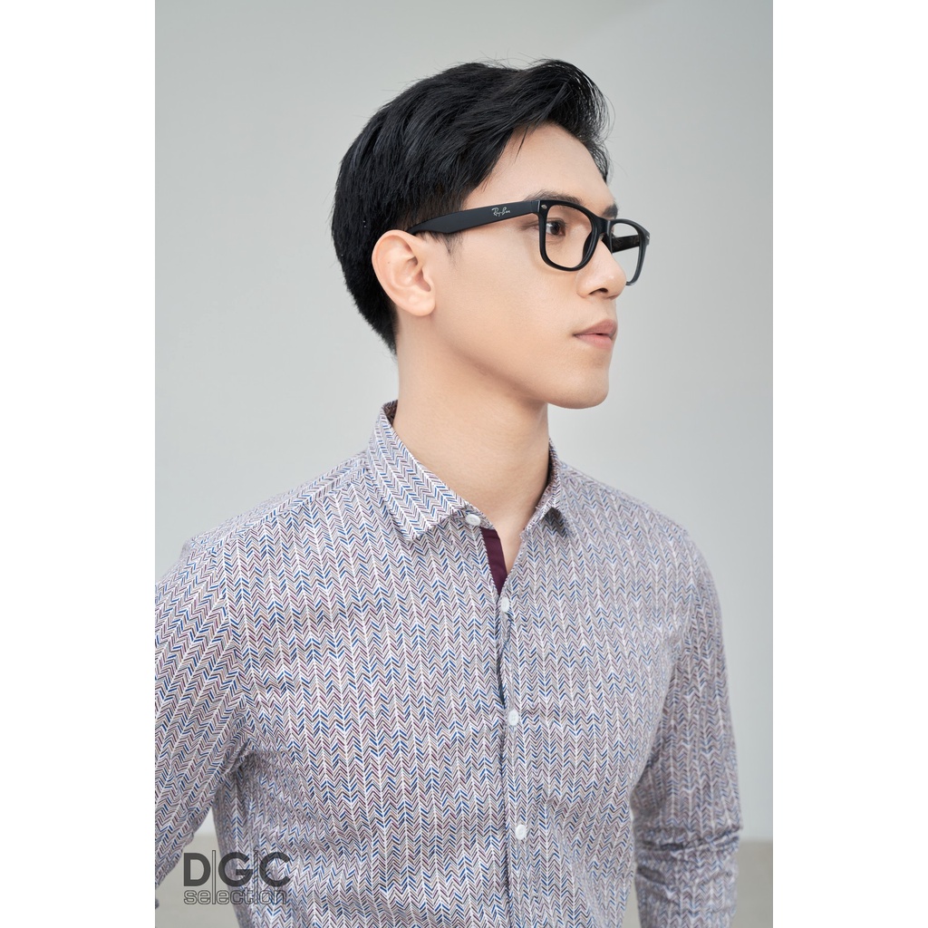 Áo Sơ Mi Nam Tay Dài Cao Cấp Kẻ Họa Tiết DGCs - SASDCB03M-S