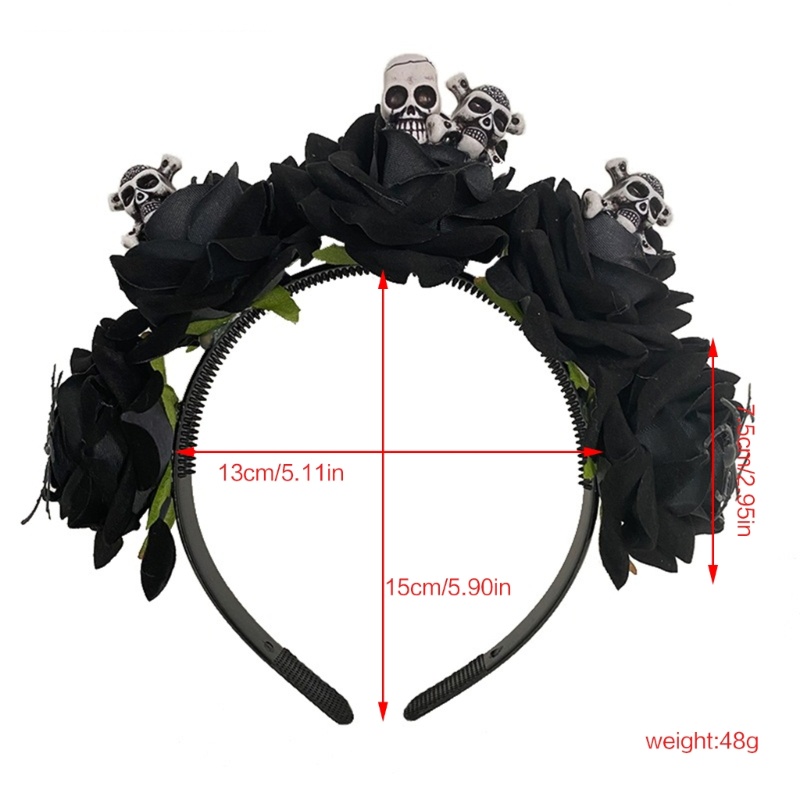 Băng Đô Cài Tóc Đính Đầu Lâu Mini Cho Nữ