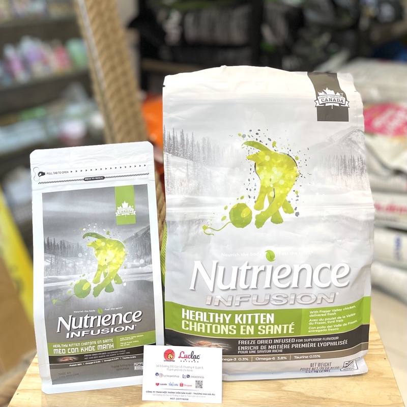 Hạt Nutrience Infusion cho Mèo con vị Gà &amp; Rau củ - Túi 2,27kg chính hãng