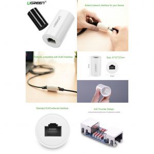 Đầu Nối dây mạng RJ45 Ugreen 20391 30837 NW116 Chính hãng ( Lan10Gbps, Chống Sét)
