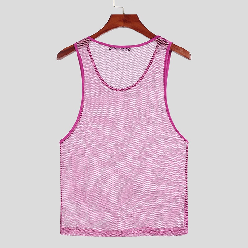 Áo Lót Lưới Trong Suốt Cổ Tròn Thoải Mái Cho Nam