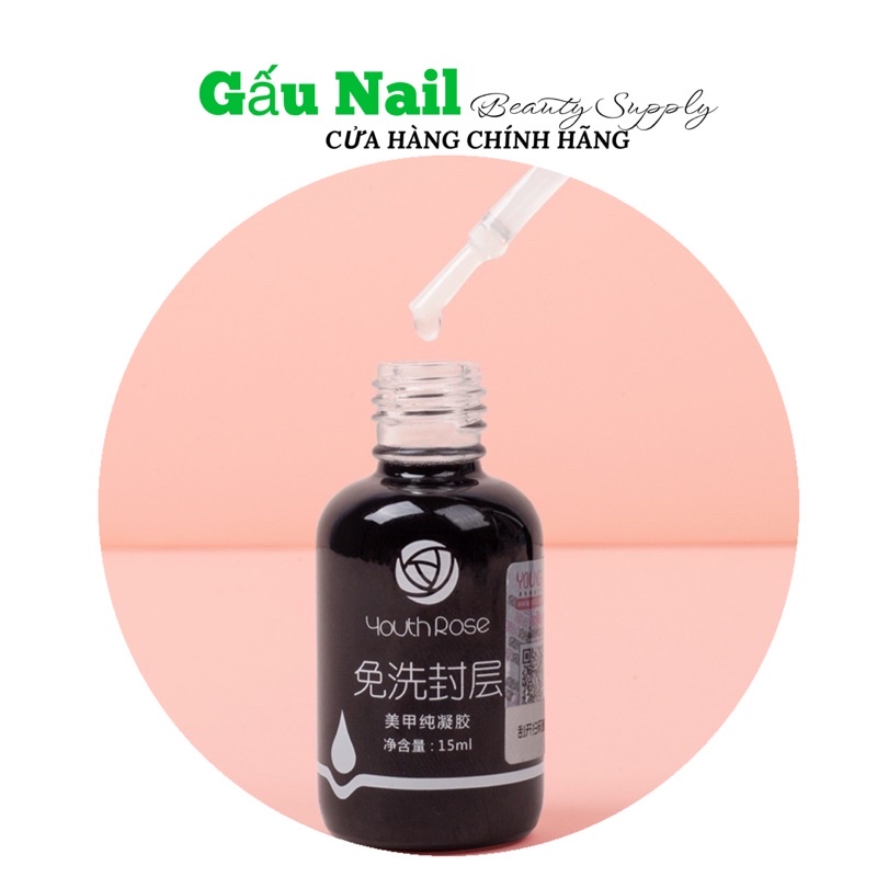 Base Top hoa hồng Youth Rose chính hãng (bộ 3 thần thánh) Base hoa hồng, Top hoa hồng,cứng móng hoa hồng (15ml)