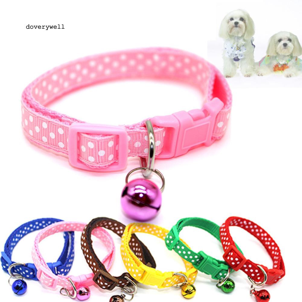 Vòng cổ có chuông chấm bi dễ thương cho thú cưng